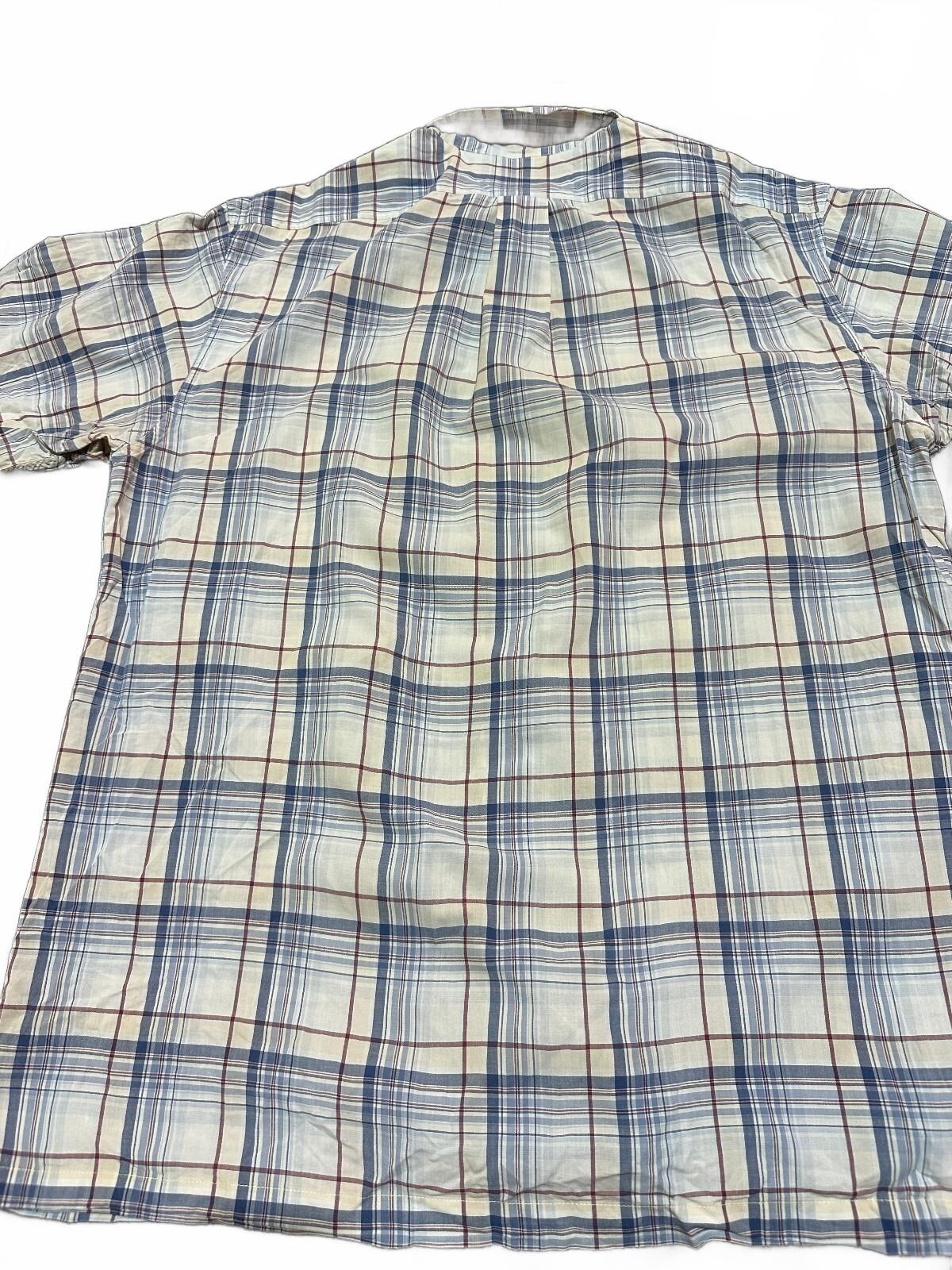 IZOD Luxury Sport Plaid Button Down Shirt Large