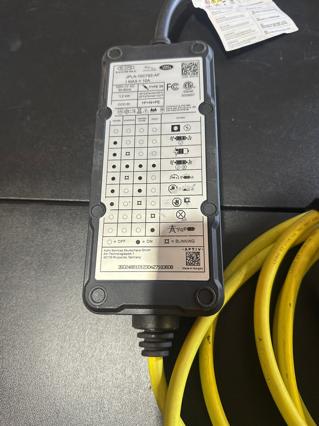 Jaguar Land Rover OEM Level 1 EV Charger J1772