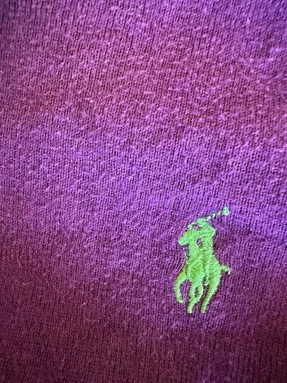 Polo Ralph Lauren Purple Pima Cotton Sweater L