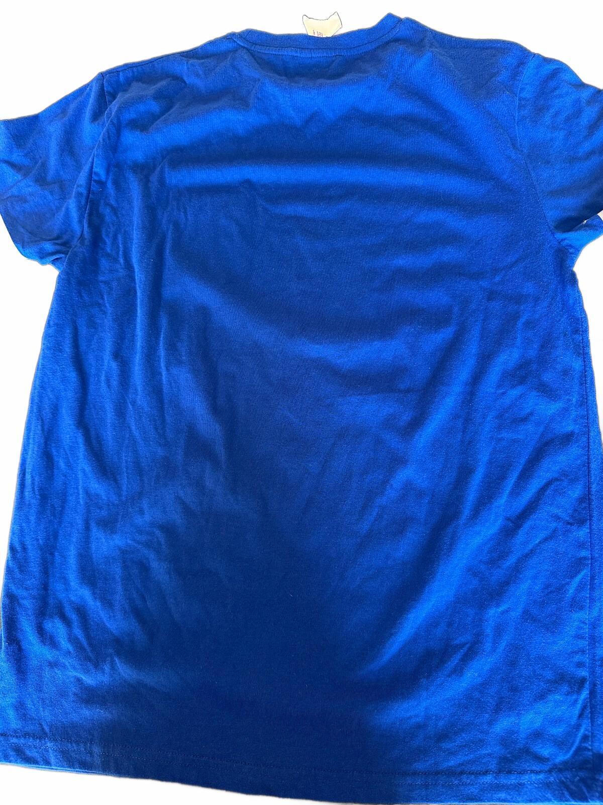 Penshoppe Blue Pocket Tee XL Silver Trim NWT