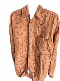 Winston Woods Silk Print Shirt Large