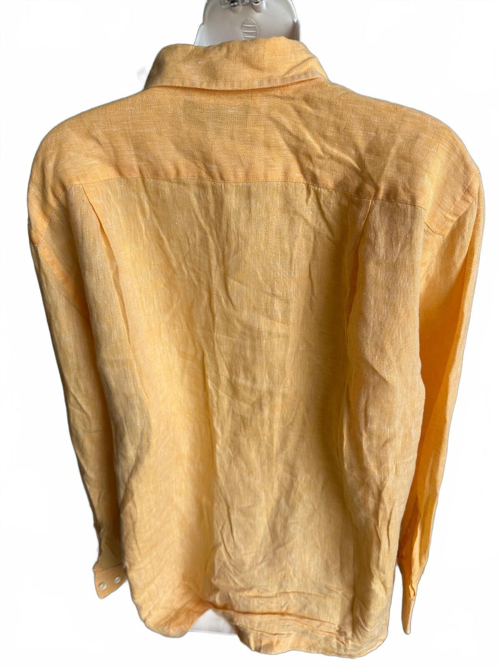 Façonnable 100% Linen Peach Button Shirt M