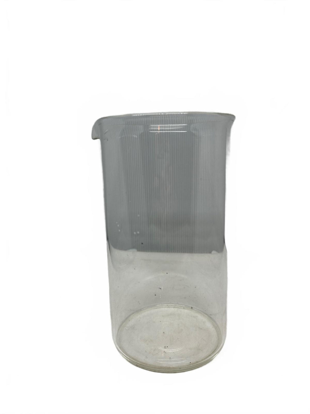 Vintage Spouted Clear Glass Laboratory Beaker 7"