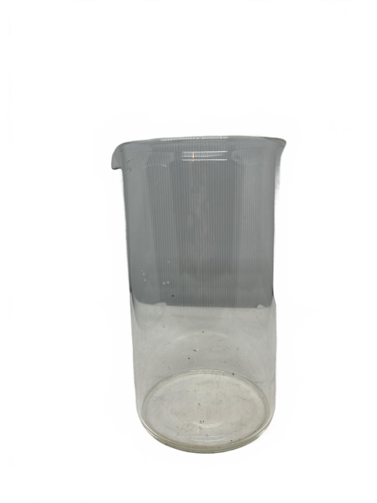 Vintage Spouted Clear Glass Laboratory Beaker 7"