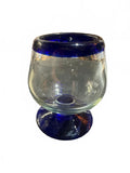 Mexican Hand Blown Cobalt Blue Mini Brandy Snifter