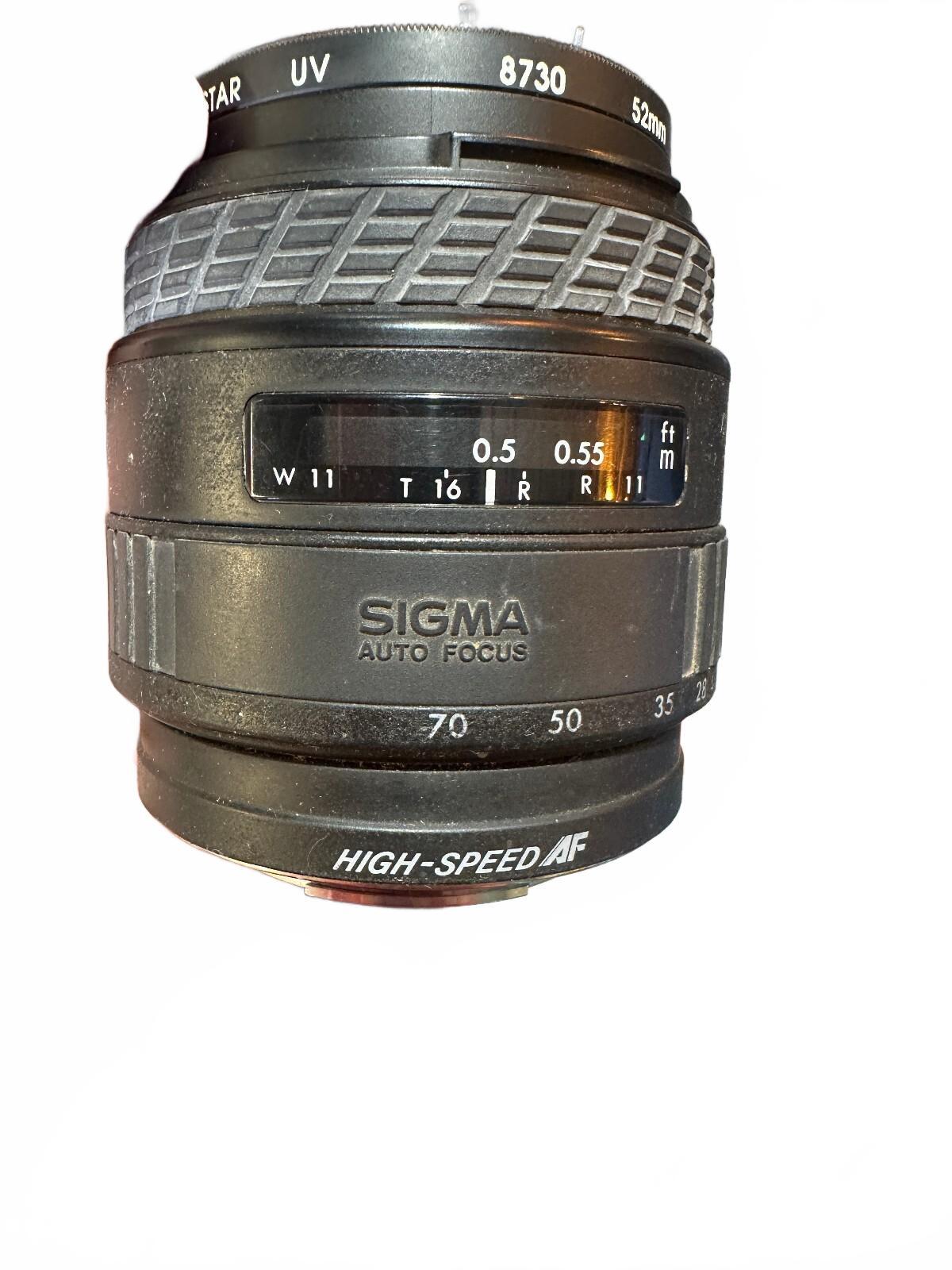 Sigma 28-70mm f3.5-4.5 AF Lens Nikon F w/UV Filter
