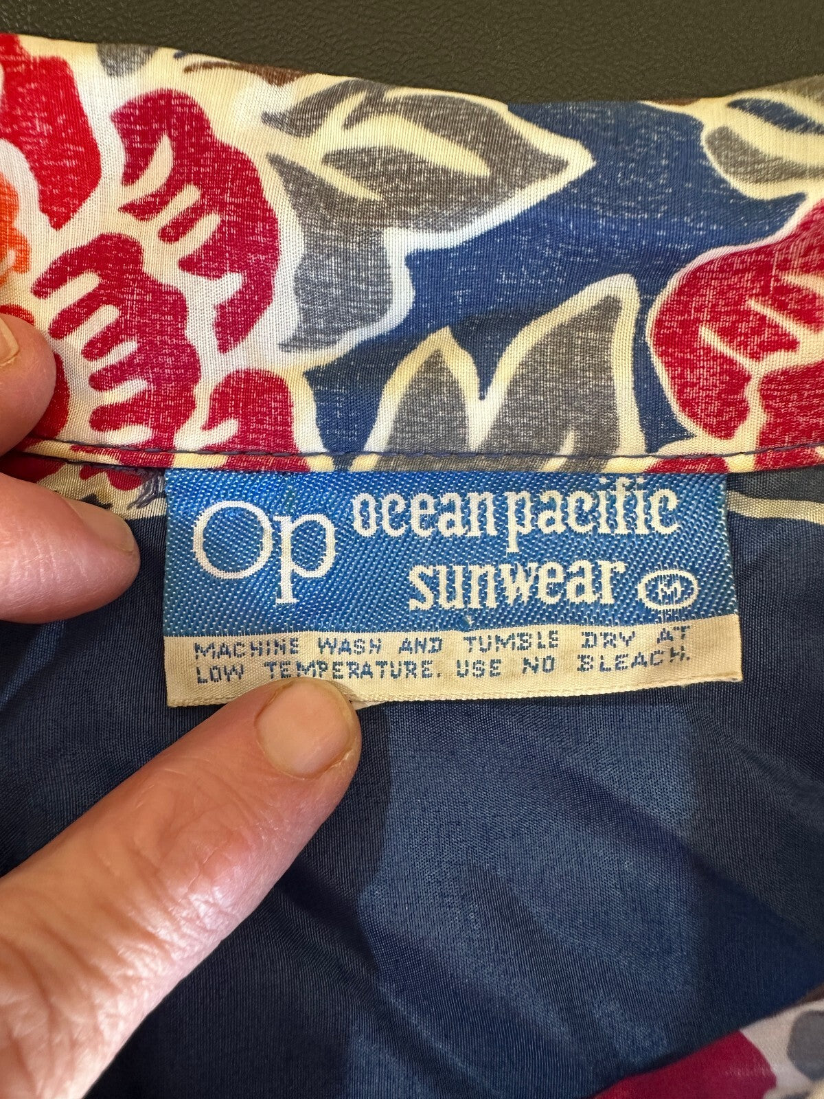 Vintage OP Ocean Pacific Floral Surf Shirt M