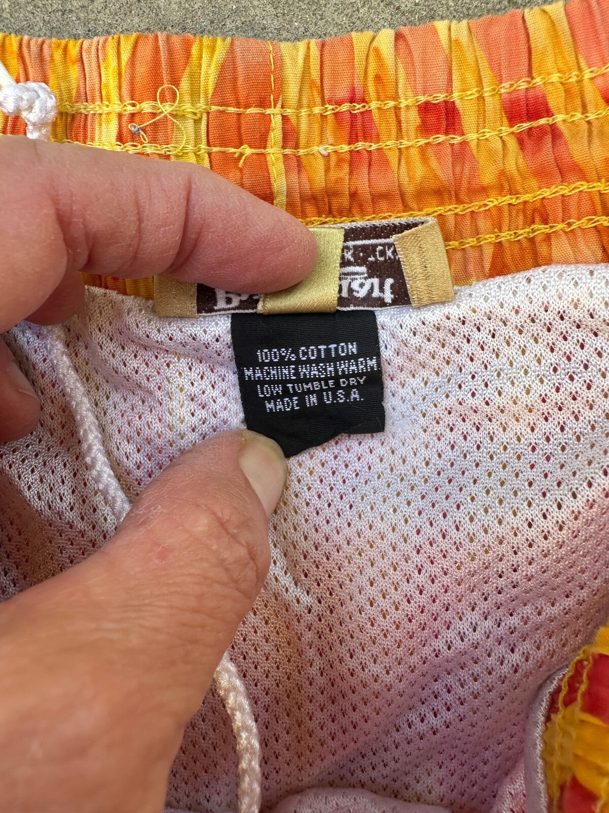 Vintage Paul Stuart USA Wavy Stripe Swim Trunks XXL