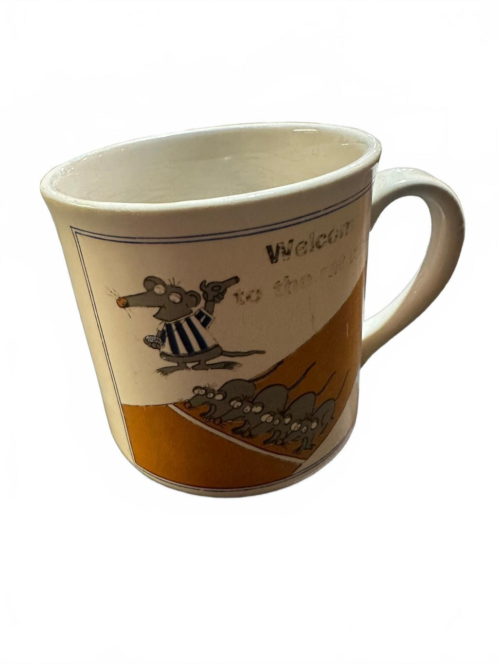 Vintage Sandra Boynton Rat Race Mug Japan RPP