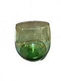 Hand Blown Green Recycled Glass Tumbler 4"