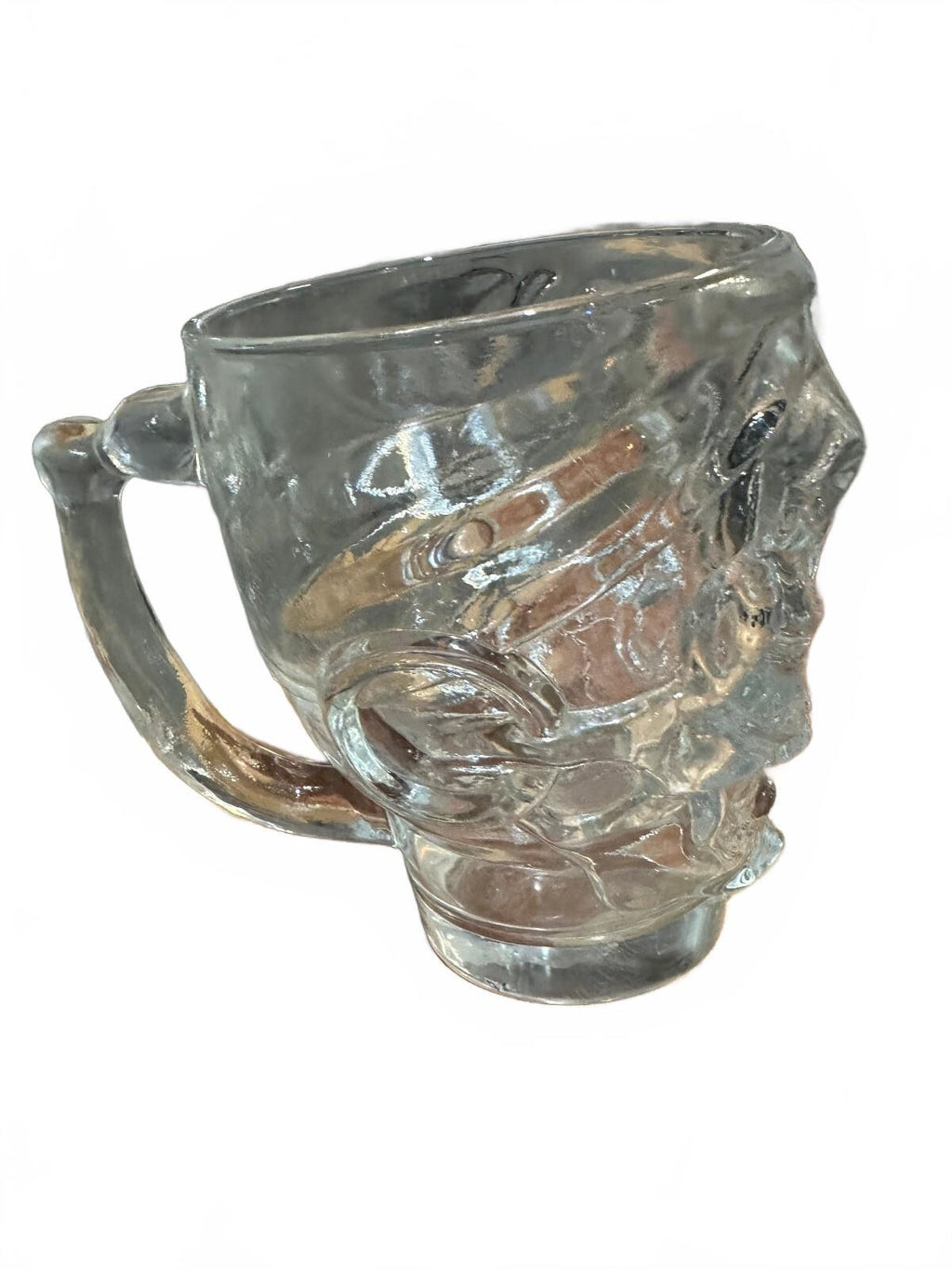 Luminarc USA Pirate Skull Glass Mug 32 Oz 6.5" tall