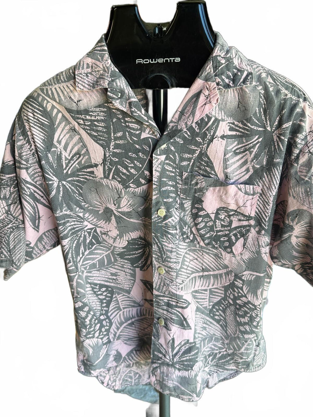 BonHomme Tropical Camp Shirt Pink Gray Medium