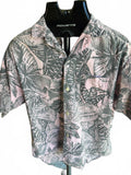 BonHomme Tropical Camp Shirt Pink Gray Medium