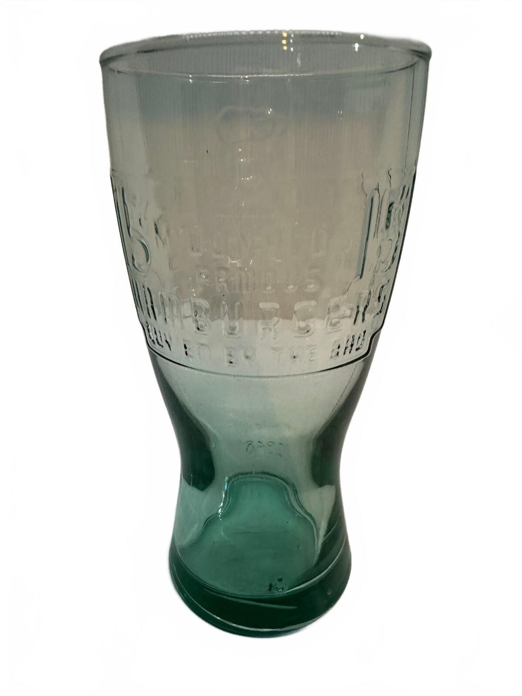 3 McDonald’s 1997 Embossed Glasses Purple Green Clear