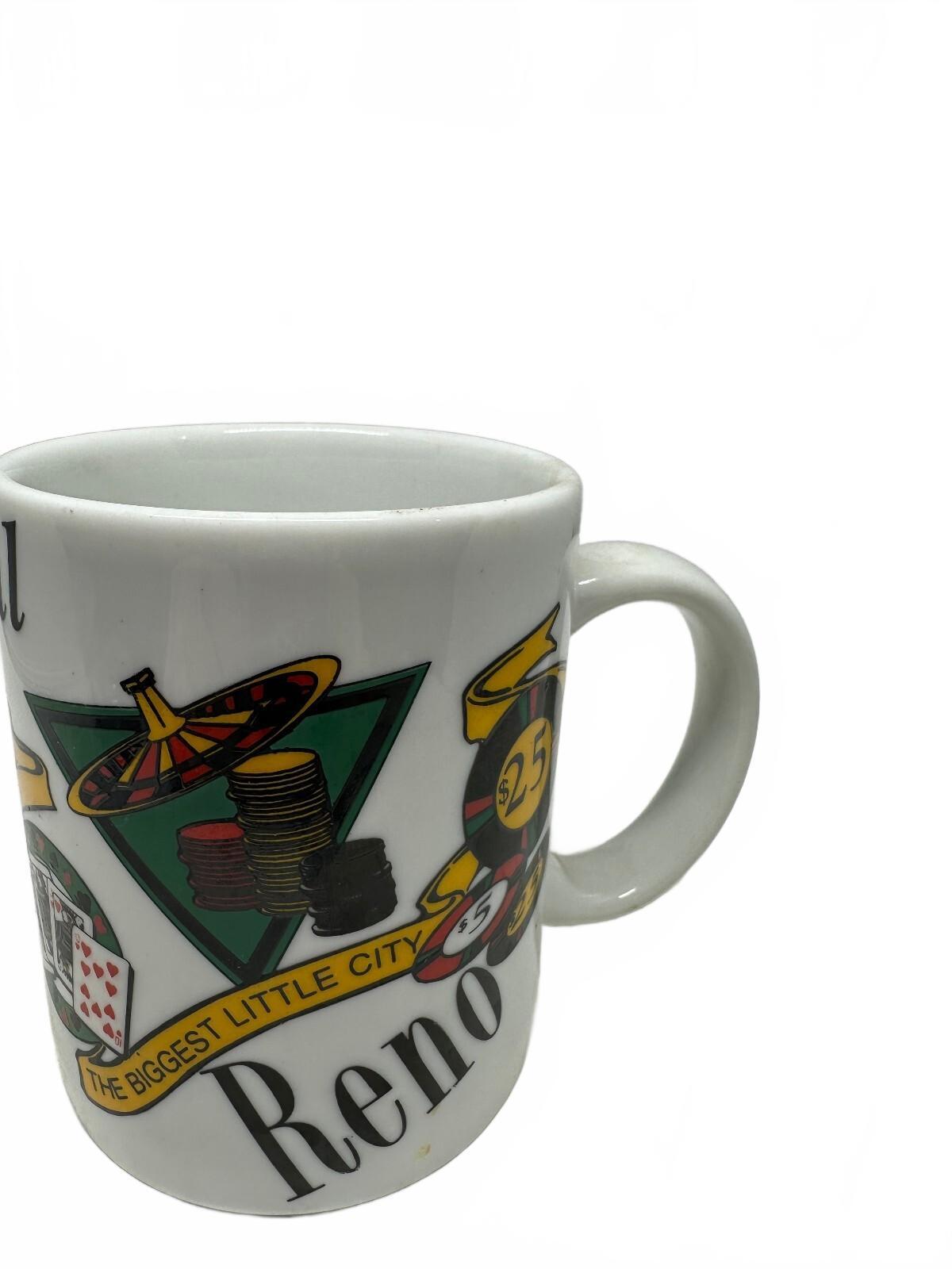 Vintage Reno Nevada Casino Souvenir Mug Paul Gambling