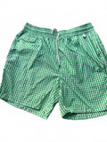 Polo Ralph Lauren Green Gingham Swim Trunks L