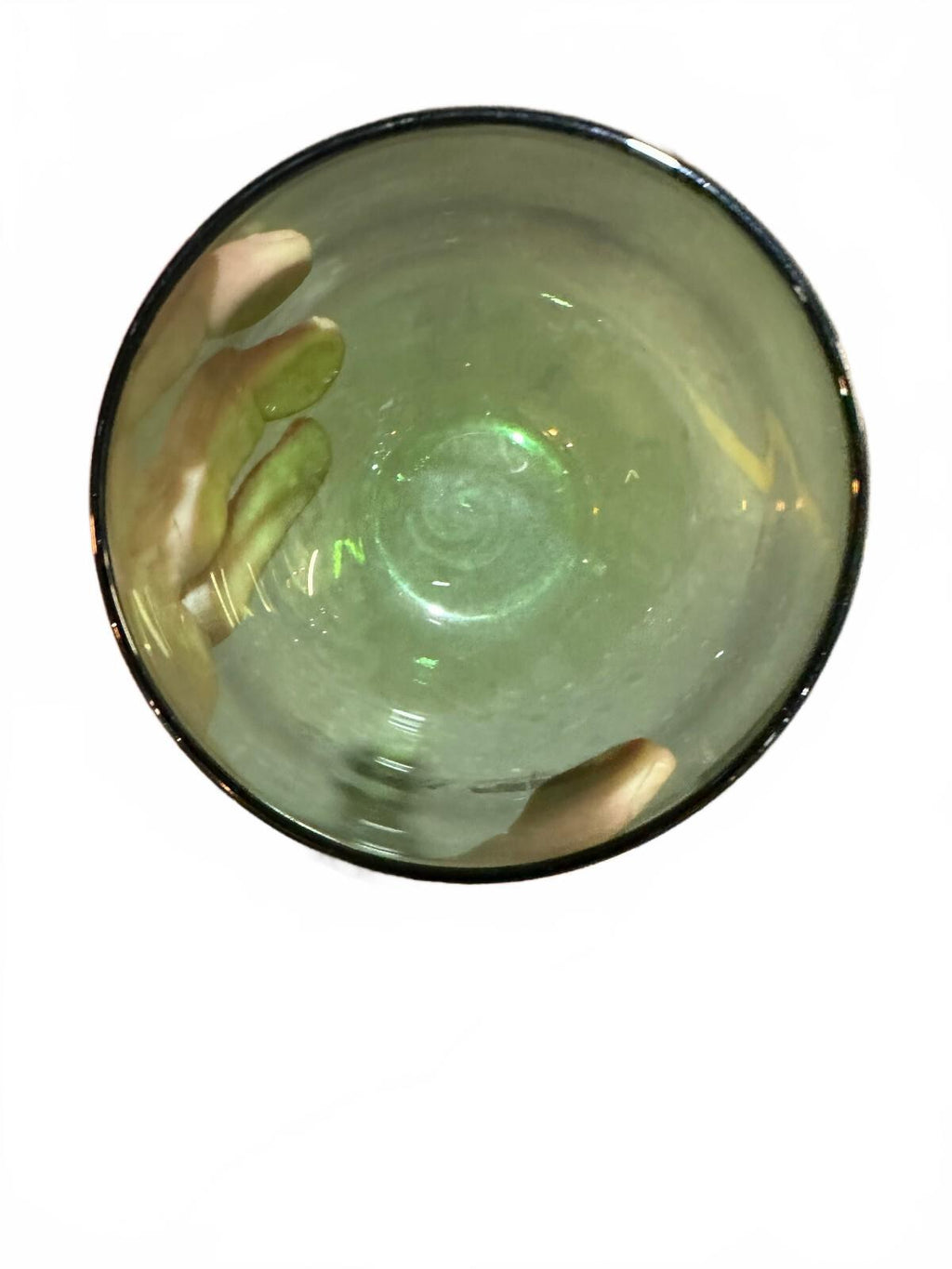 Hand Blown Green Recycled Glass Tumbler 4"