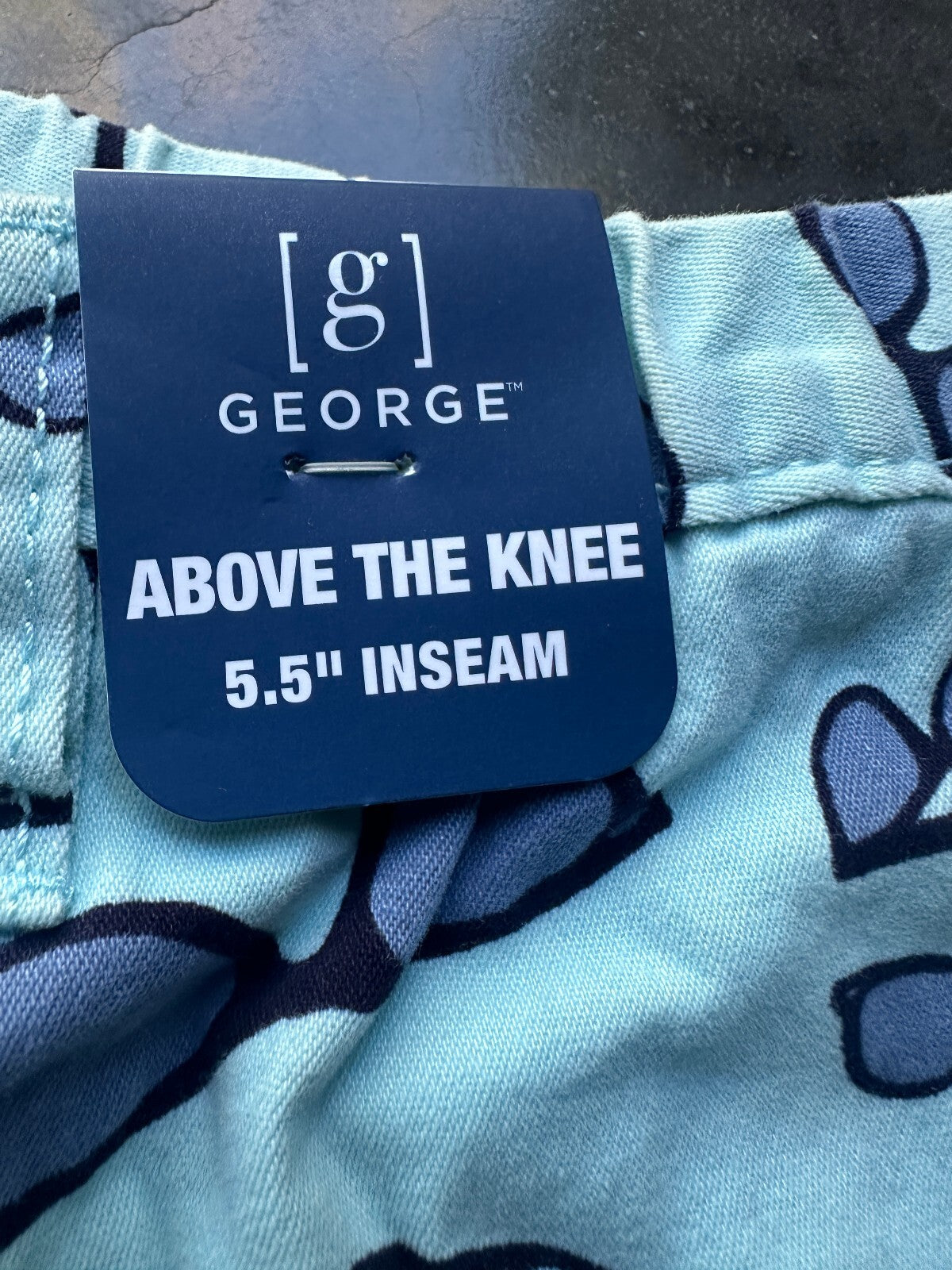 George NWT Sunglasses Print Shorts XL 40-42 Aqua