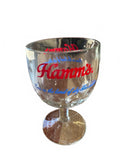 Vintage 1970 Hamm's Beer Thumbprint Goblet 6"