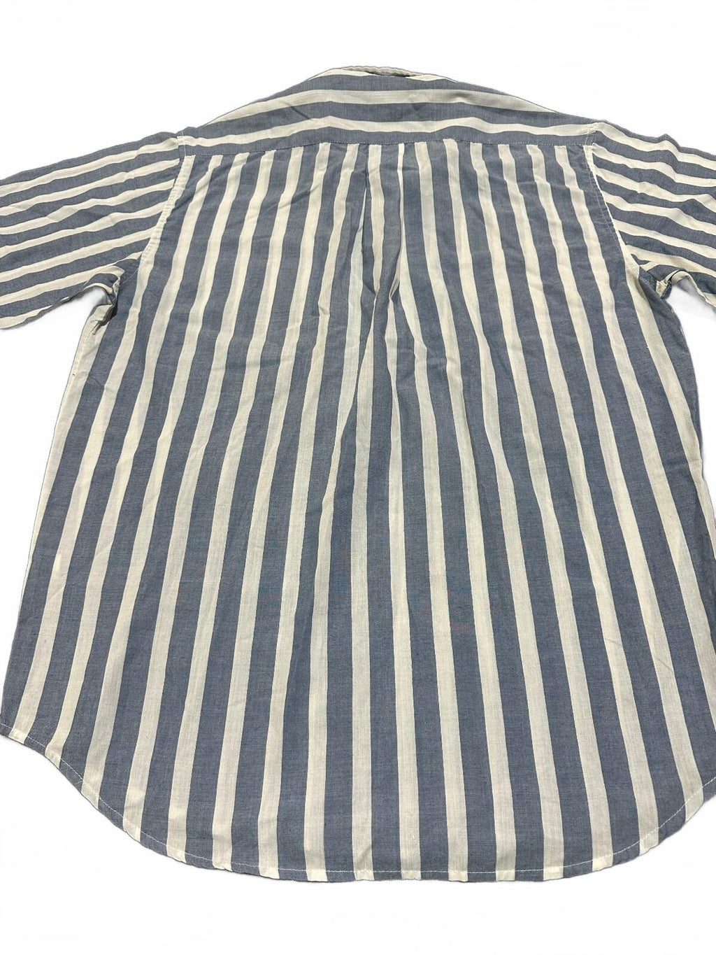 Vintage Britannia Blue White Stripe Button Shirt M