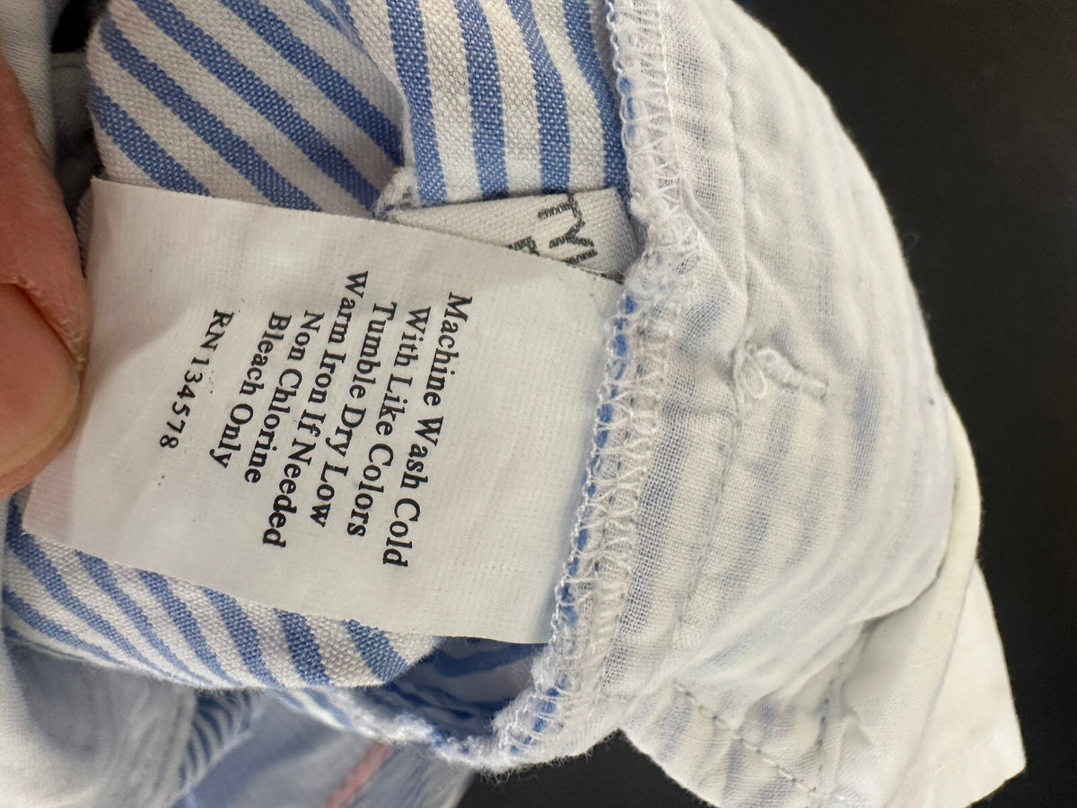 Vineyard Vines Blue Seersucker Pants Women's 6