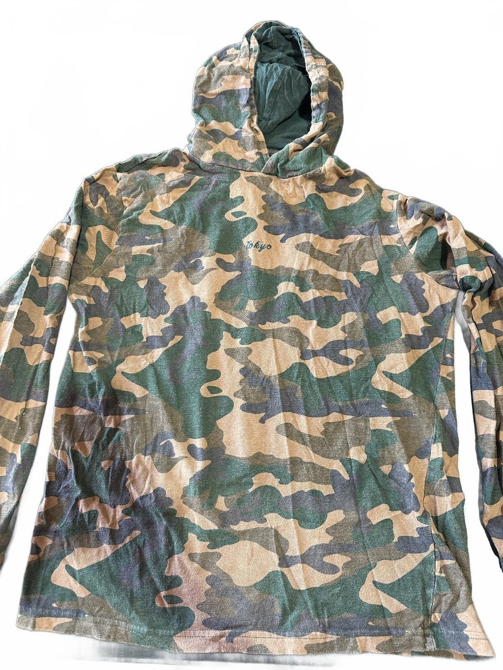 Denim & Flower Tokyo Camo Hooded Shirt Medium