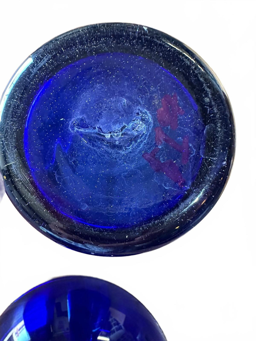 5 Pc Cobalt Blue Hand Blown Glass Bowls & Tumblers