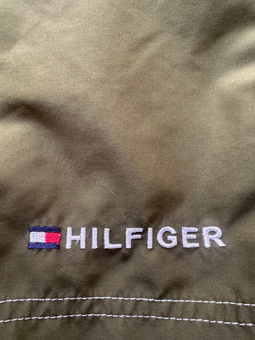 Tommy Hilfiger Olive Swim Trunks L 34 Elastic Waist