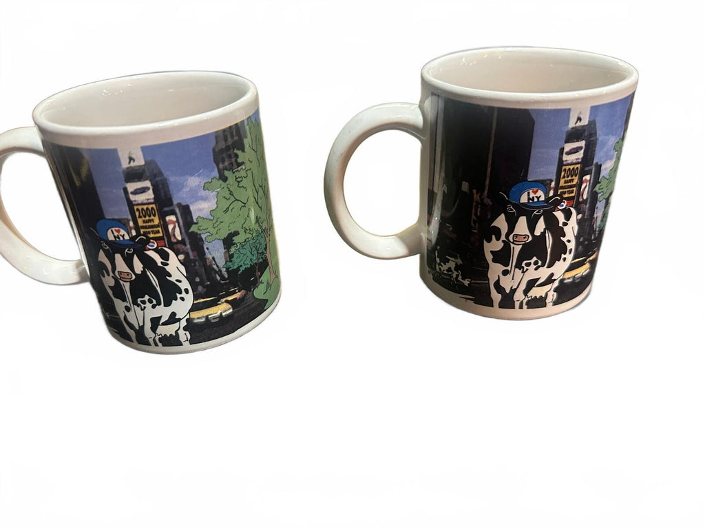 1999 Sherwood Road Trip Cows NYC DC Mugs Set of 2