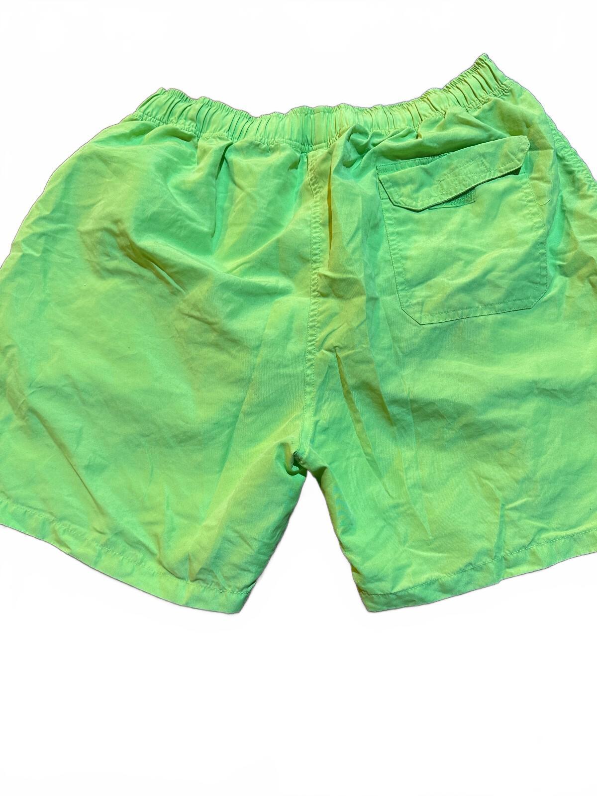 Rowdy Gentleman Men’s M Neon Lime Swim Trunks Lined