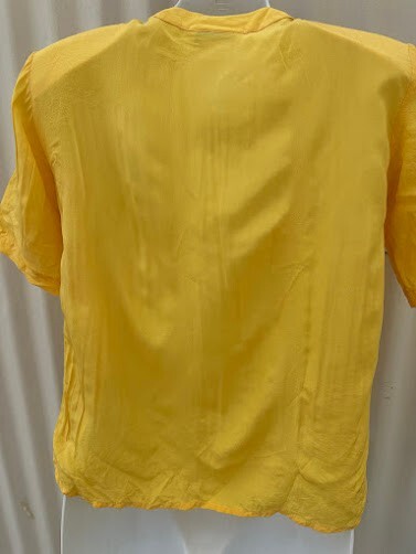 Nicole Blake Petites Yellow Silk Blouse 6P
