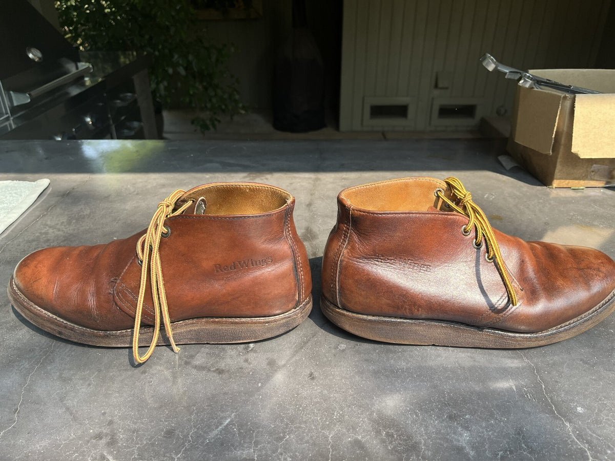 Red Wing 595 Chukka Boots Men 9.5 Brown Leather Made USA