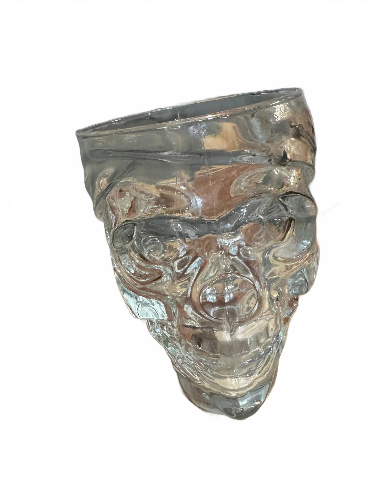 Luminarc USA Pirate Skull Glass Mug 32 Oz 6.5" tall
