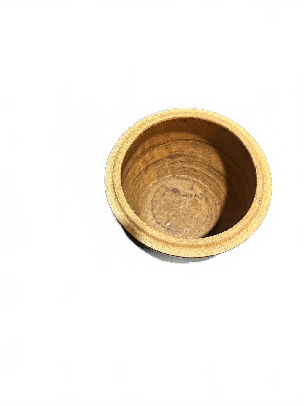 Vintage Brown Studio Pottery Stoneware Canister w Lid
