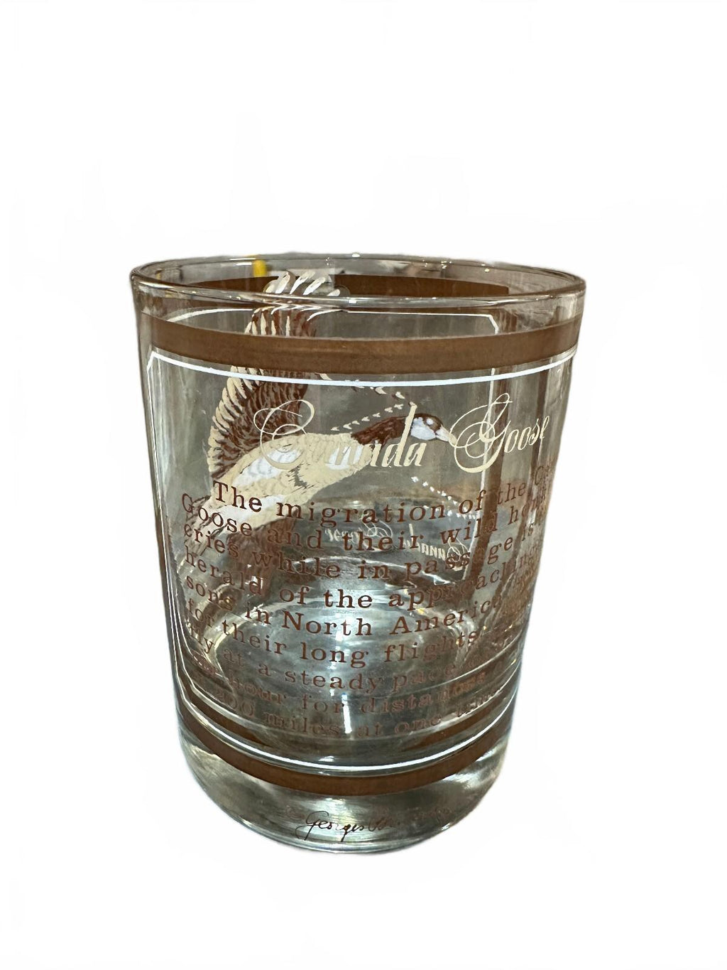 Vintage Georges Briard Canada Goose Rocks Glass