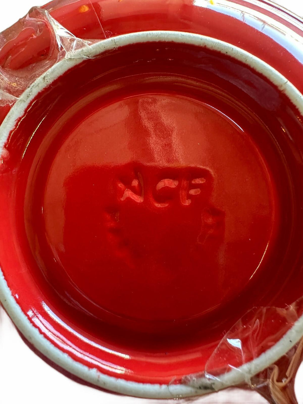 Vintage NCF Italy Red Cup & Saucer