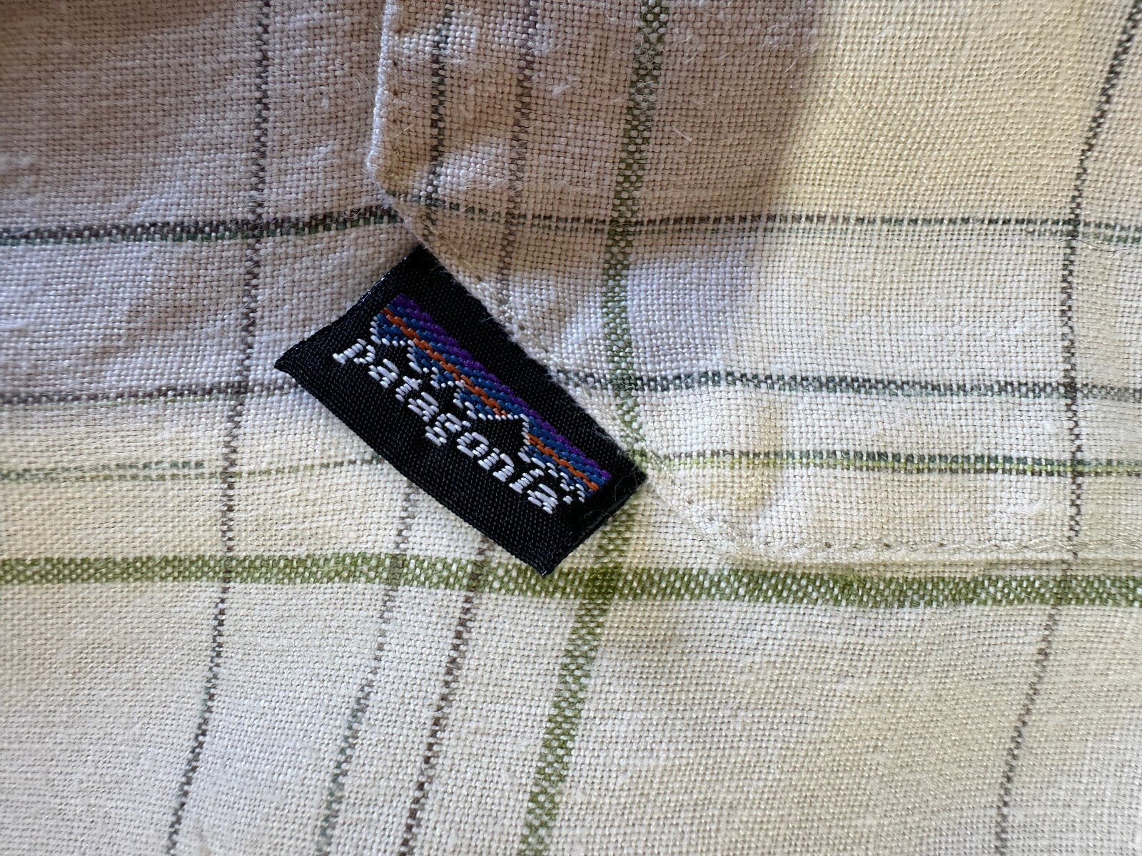 Patagonia Hemp Windowpane Shirt Men's L