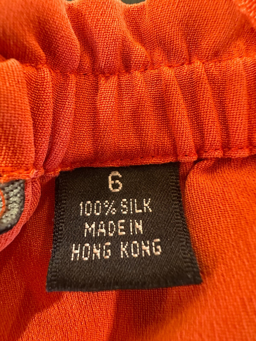 Vintage Ellen Tracy Orange Silk Drawstring Pants