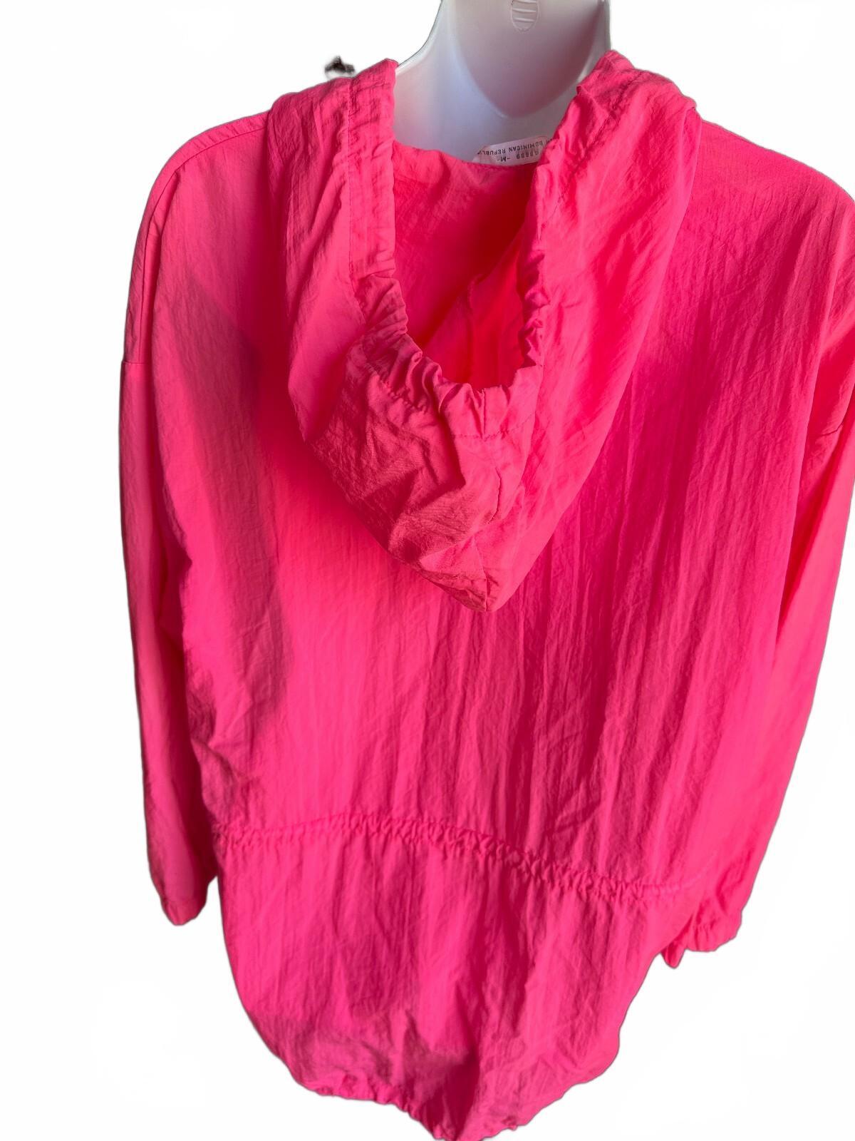 Vintage Avon Hot Pink Hooded Windbreaker M