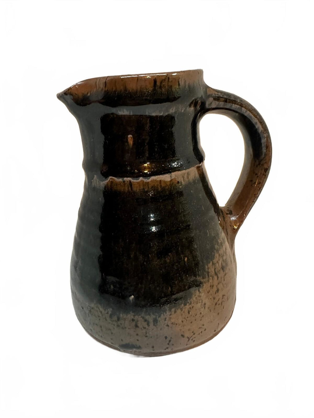 Vintage Hand Thrown Brown Studio Pottery Pitcher