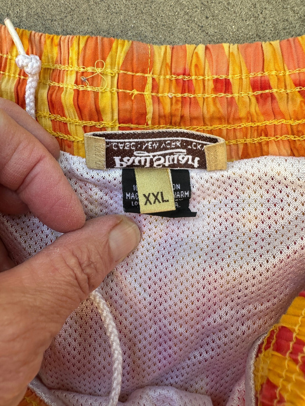 Vintage Paul Stuart USA Wavy Stripe Swim Trunks XXL