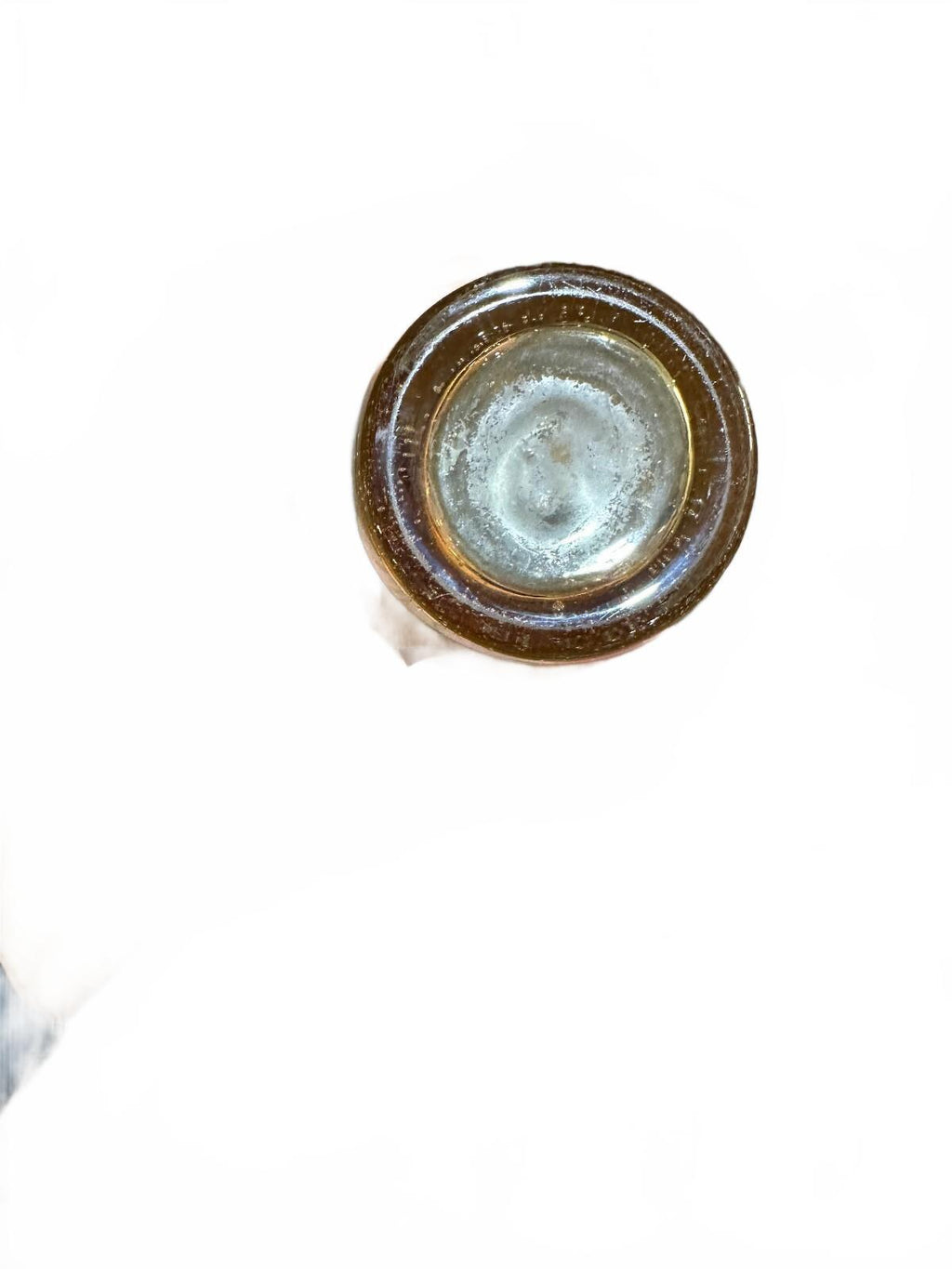 Vintage Amber Seeded Bubble Glass Tumbler Hand Blown