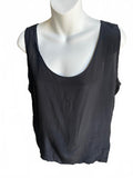 Alex & Amy Black 100% Silk Tank Top Large