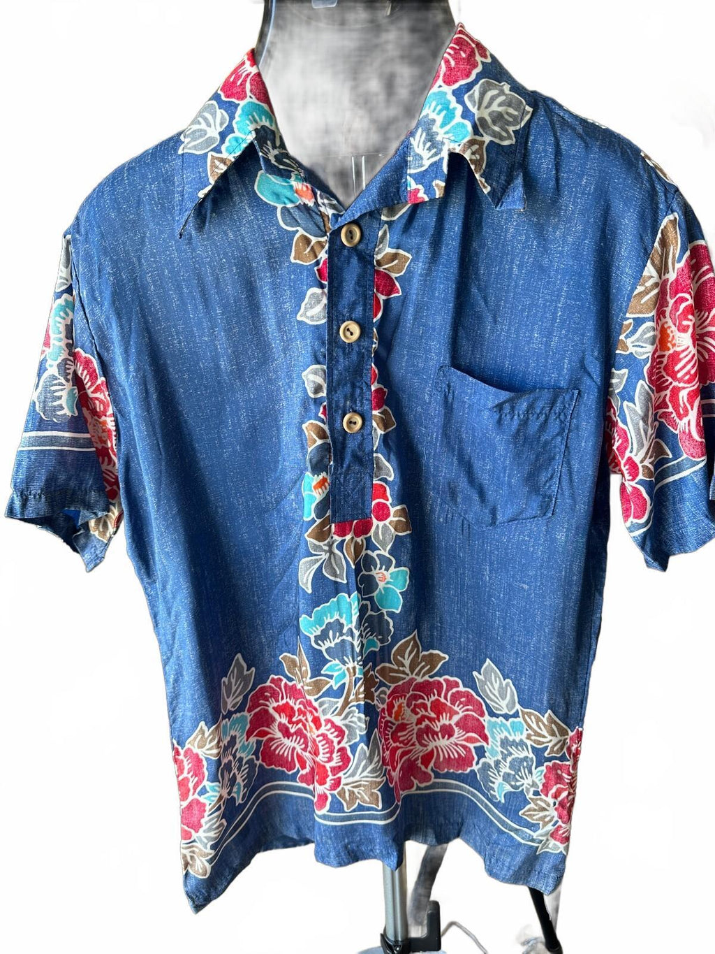 Vintage OP Ocean Pacific Floral Surf Shirt M