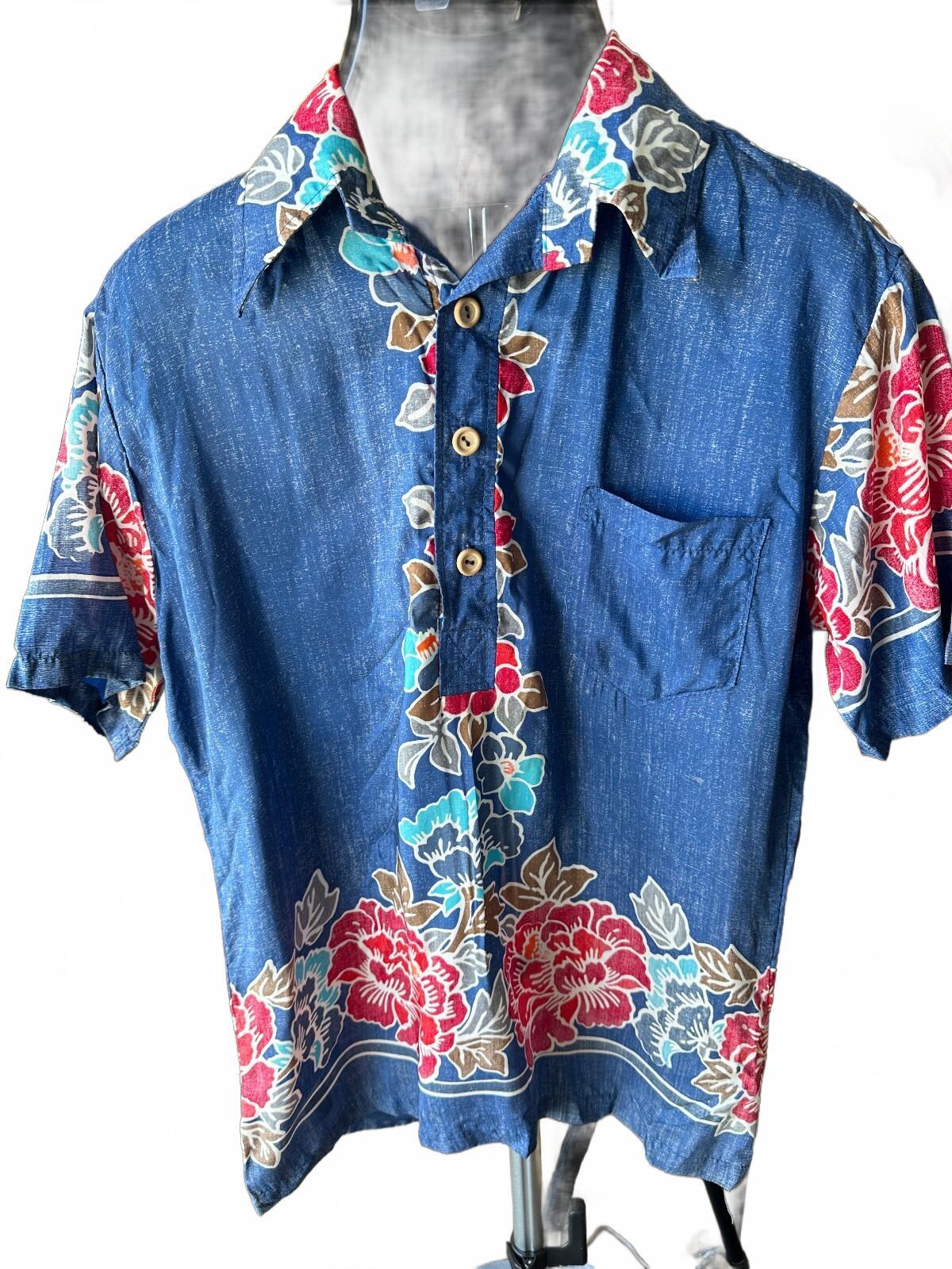 Vintage OP Ocean Pacific Floral Surf Shirt M