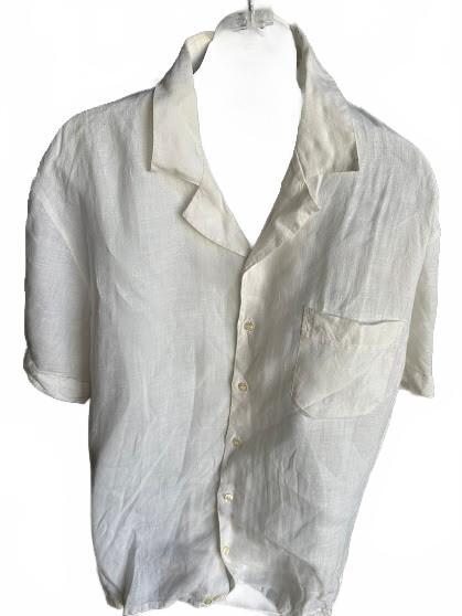 Boguta Linen Camp Shirt Off-White XXL
