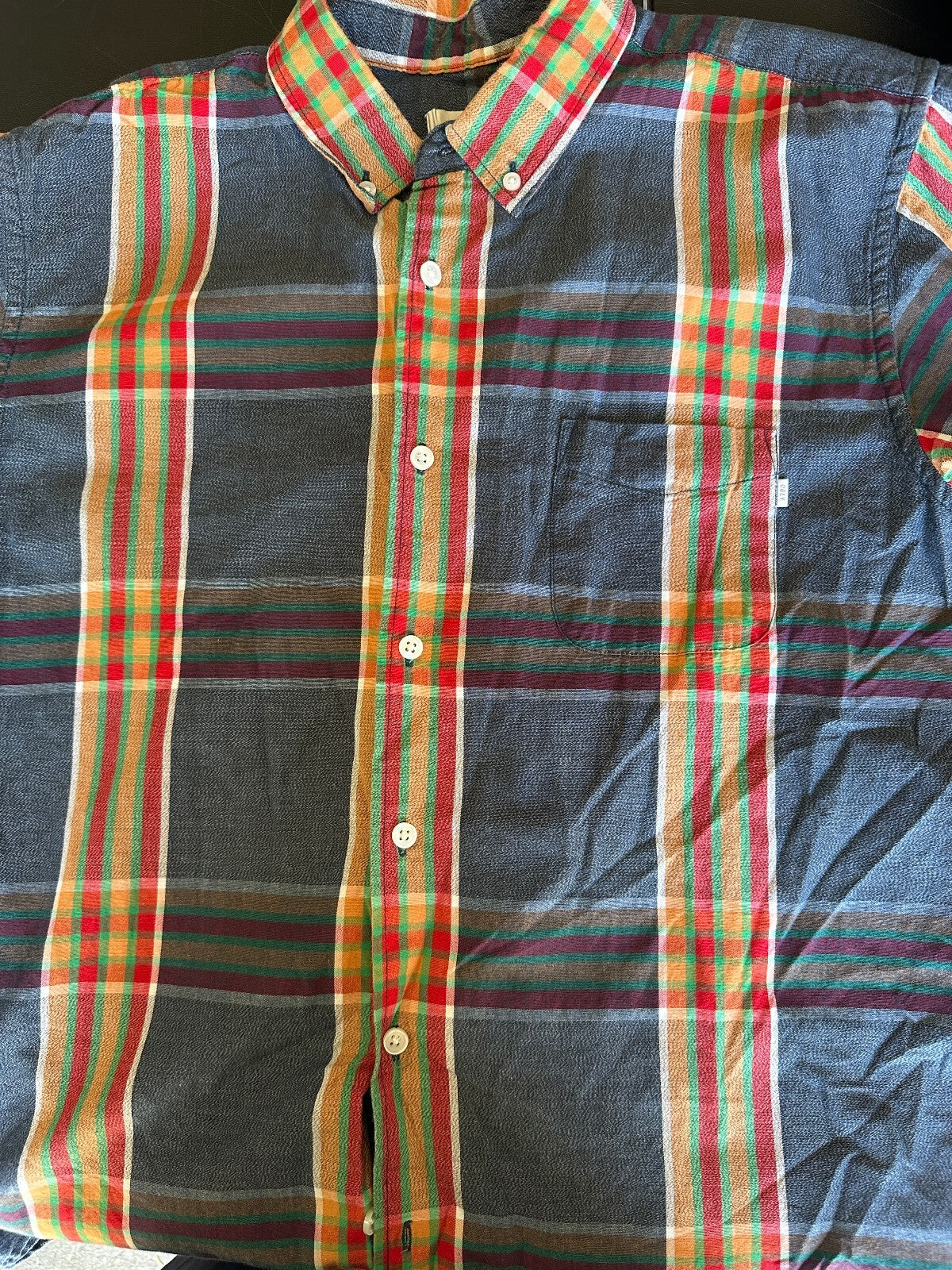 Obey Worldwide Plaid Button-Up Shirt Men's Large