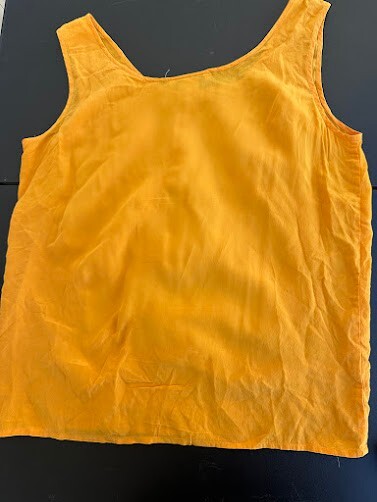 Anna & Frank 100% Silk Mustard Shell Top