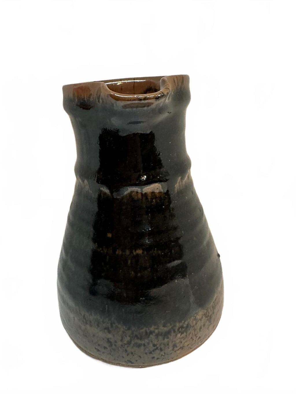 Vintage Hand Thrown Brown Studio Pottery Pitcher