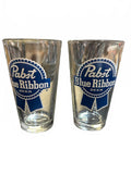 Pabst Blue Ribbon PBR Beer Pint Glasses Set of 3